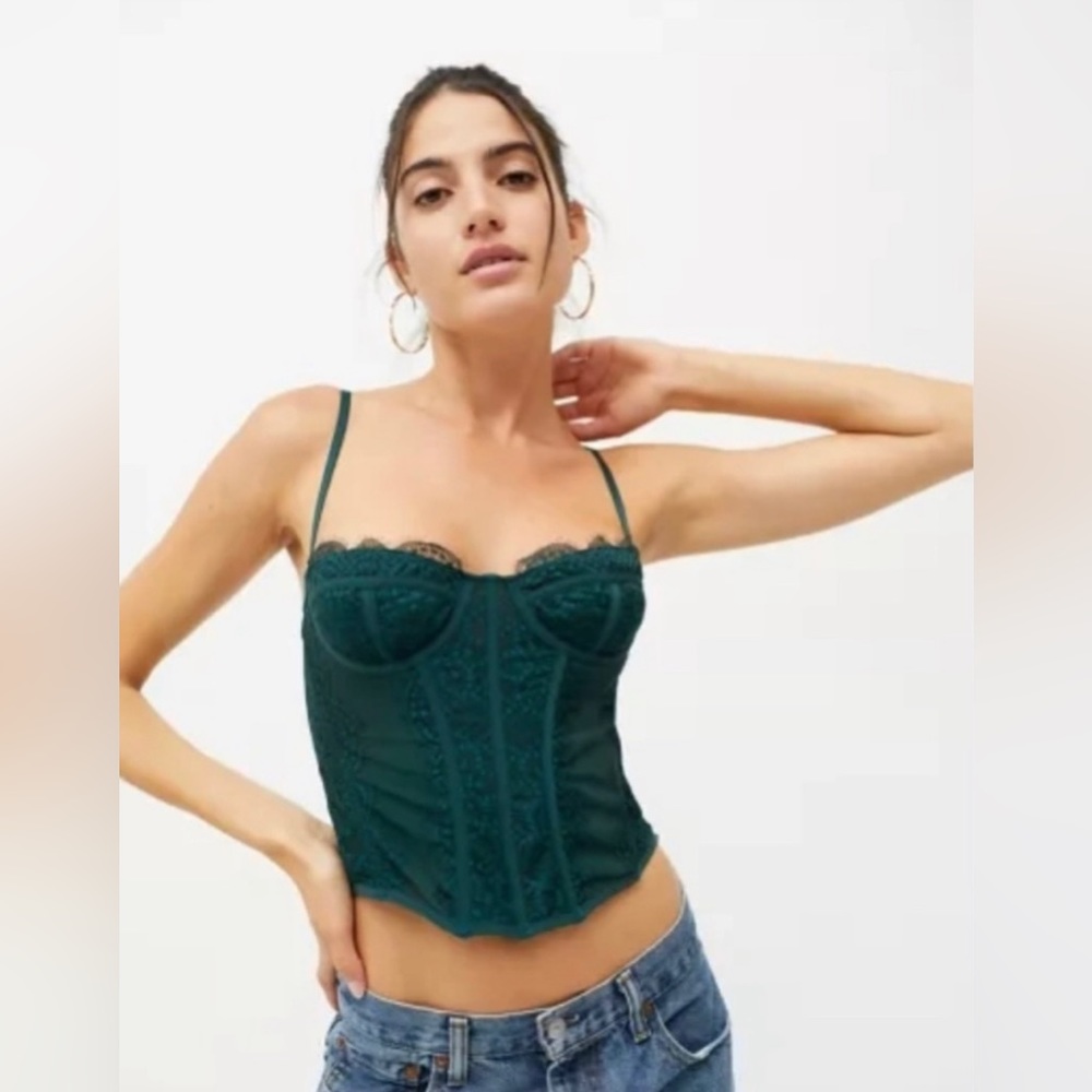 SOLD OUT Green Modern Love Corset